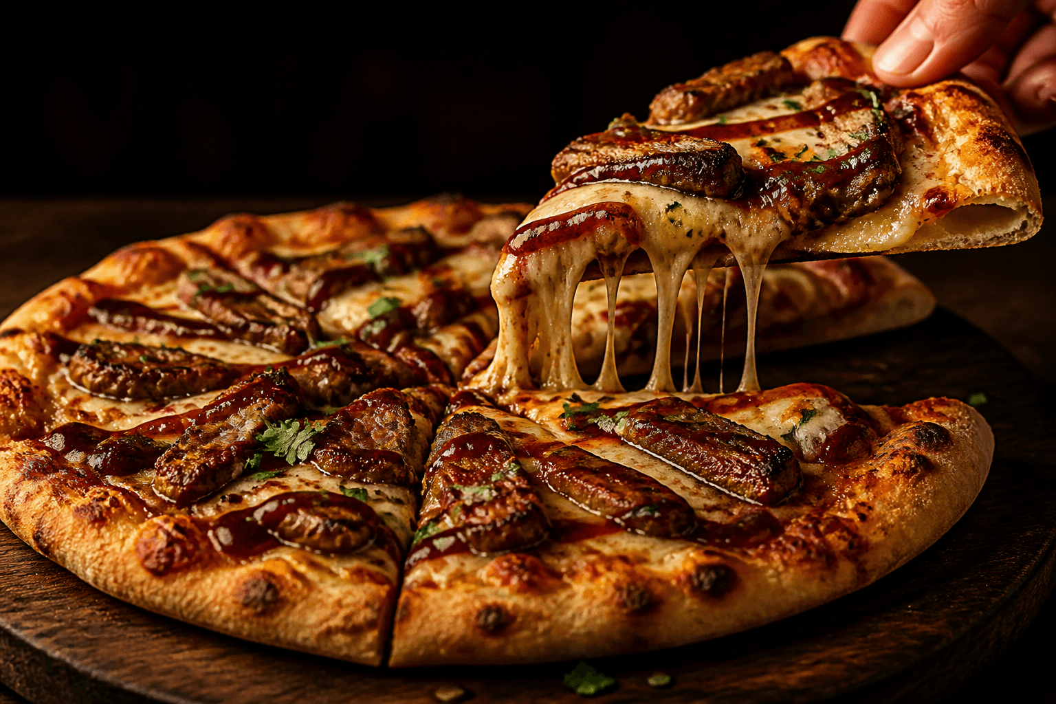 BBQ Steak Pizza